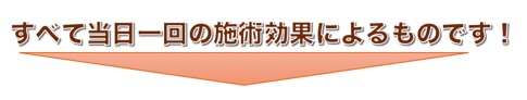 当日一回の施術効果